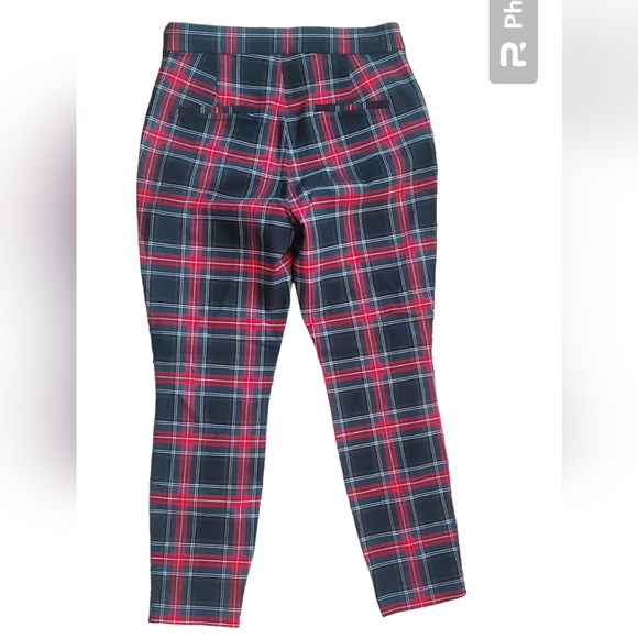 Plaid High Rise Skinny Ankle Pants by GAP NWOT holiday sz12 - Picture 2 of 8